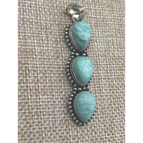 Amazonite Pendant and Ring Size 8.75 - Picture 5 of 8